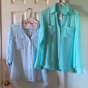 2 NWT Express Button Up Shirts
